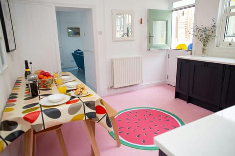Kitchen with stable door leading to the rear garden