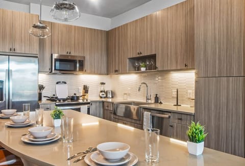 The dining room encourages you to gather with friends, enjoy a drink, and create lasting memories.