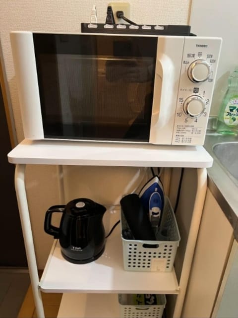 Mini-fridge, microwave, stovetop, electric kettle