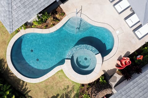 Enjoy the private pool with plenty of space to enjoy the sun or shade!