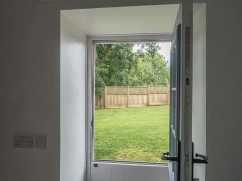 Stable door, open with view of garden