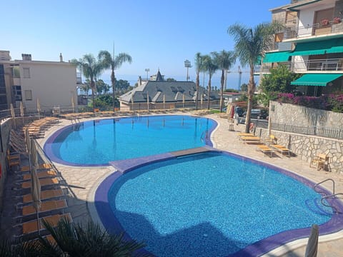 Water, Sky, Building, Property, Swimming Pool, Plant, Azure, Tree, Shade, Outdoor Furniture