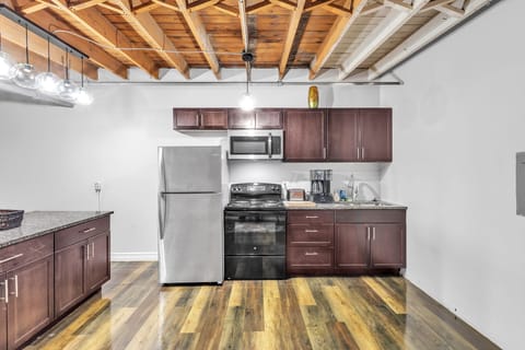 Indoors, Hardwood, Floor, Refrigerator, Kitchen