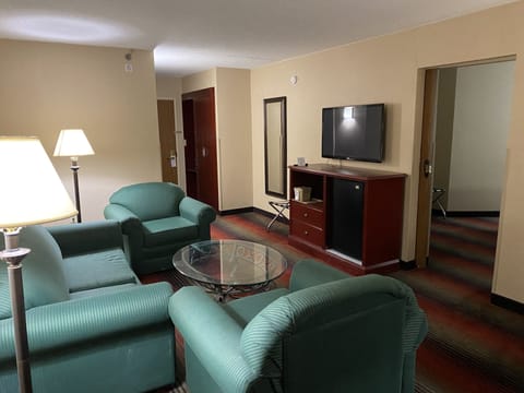 Studio Suite, 1 King Bed, Non Smoking (One-Bedroom) | Living area | 32-inch TV with cable channels