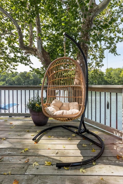 comfortable egg chair for those that like to relax outside.