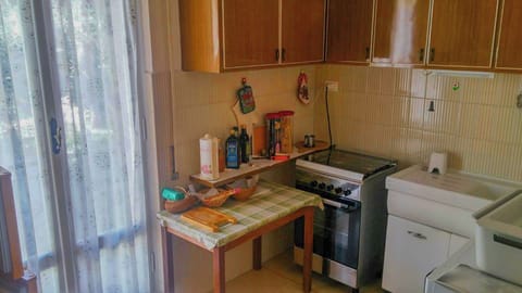 Apartment, Sea View | Private kitchen | Full-size fridge, oven, cookware/dishes/utensils, dining tables