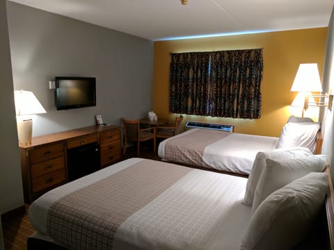 Deluxe Double Room, 2 Queen Beds, Refrigerator & Microwave | Desk, iron/ironing board, free cribs/infant beds, free WiFi