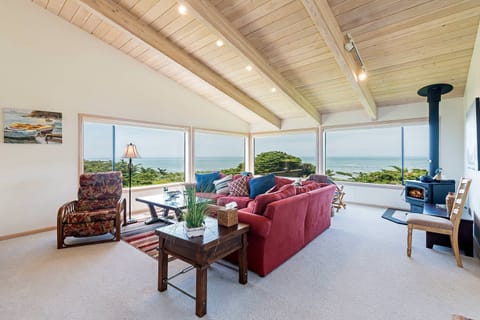 Living room with ocean view