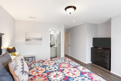 The king suite features a TV and private ensuite