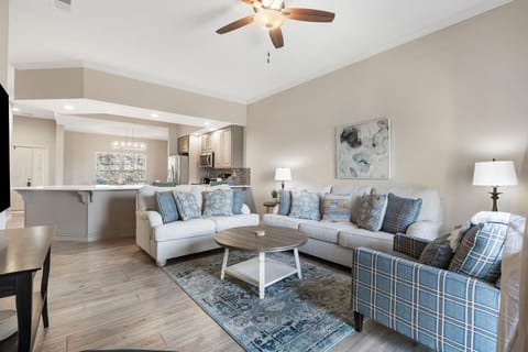 Ample seating for family and friends in the living area