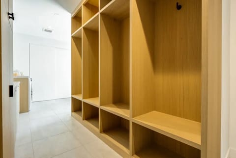 Extra gear storage in laundry room