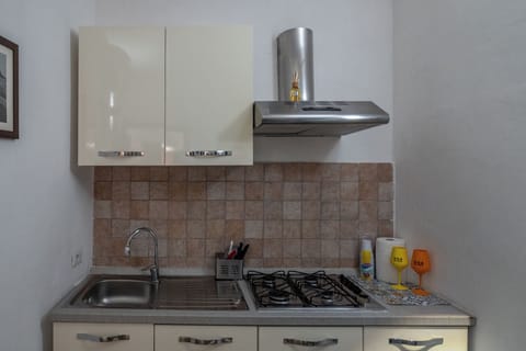 Apartment, 1 Bedroom, Kitchen | Private kitchen | Fridge, stovetop, cookware/dishes/utensils