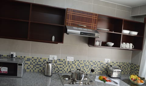Apartment, 3 Bedrooms | Private kitchen | Fridge, microwave, oven, cookware/dishes/utensils