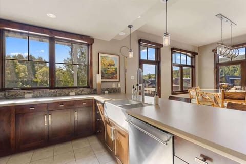 Kitchen opens up to the rest of the living area