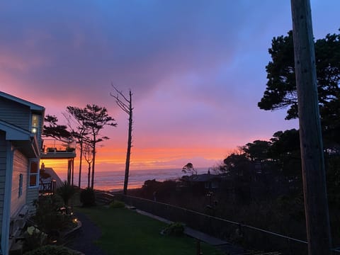 sunset view from the deck