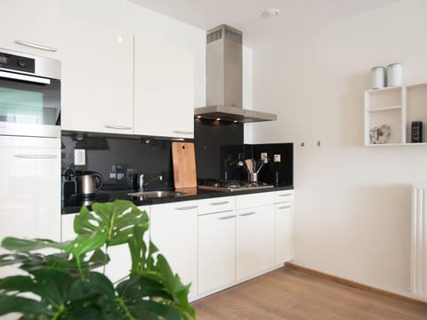 Comfort Apartment, 1 Bedroom | Private kitchen | Fridge, microwave, oven, dishwasher