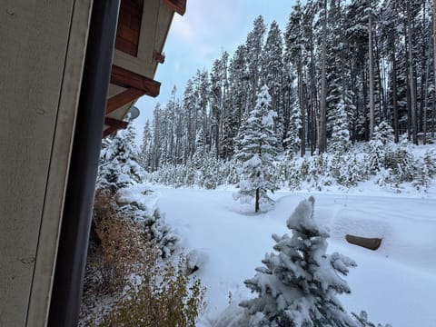 Ski out pic from the ski room - ski out down Gambler run to Iron Horse