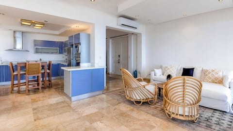 Part of the kitchen and living area!
