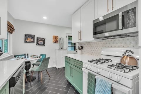 Modern cooking appliances and spacious countertops, the kitchen has it all!