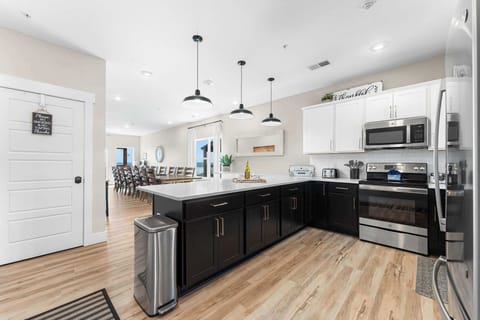 Walk into the fully stocked and spacious kitchen!