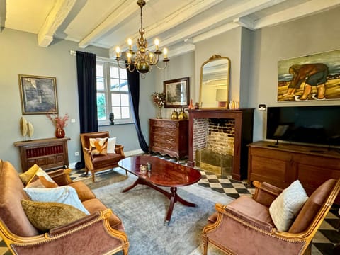 Living area with smart TV