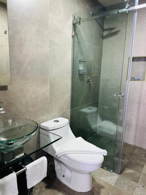 Deluxe Room | Bathroom | Shower, free toiletries, slippers, towels
