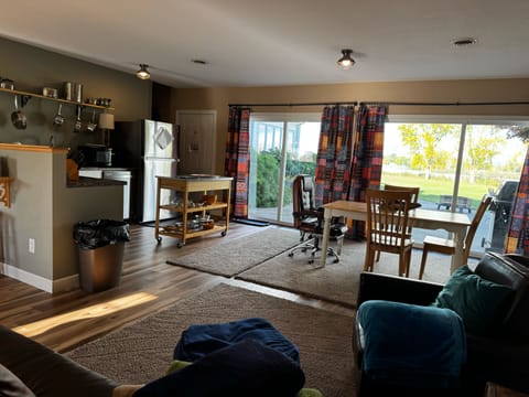 North wing 1st floor open concept living room /kitchen. Futon in this room.
