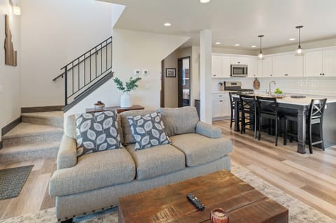 Main floor with 2 bedrooms, and upstairs with 1 bedroom and sitting area