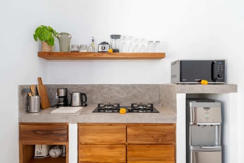 Basic Villa | Private kitchen | Fridge, microwave, stovetop, electric kettle