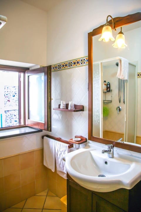 Camera Lory  Con Vista Mare Laterale | Bathroom | Shower, hair dryer, towels, soap