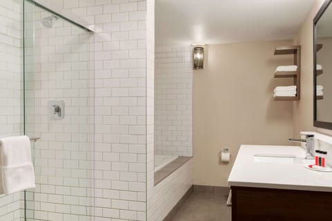 Superior Suite, 1 King Bed, Non Smoking | Bathroom | Combined shower/tub, free toiletries, hair dryer, towels