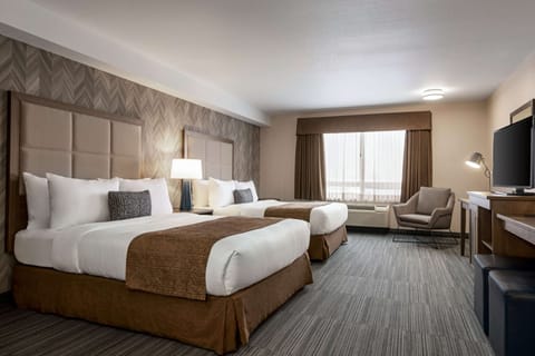 Room, 2 Queen Beds, Fridge, Microwave, Non Smoking | Premium bedding, pillowtop beds, in-room safe, desk