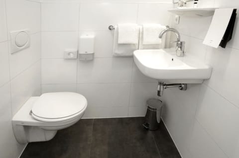 Shower, eco-friendly toiletries, hair dryer, towels