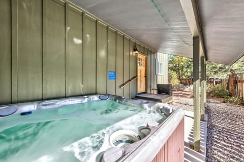 Relax in the hot tub after a long day of skiing