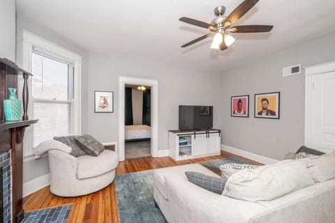 Cozy living area with TV