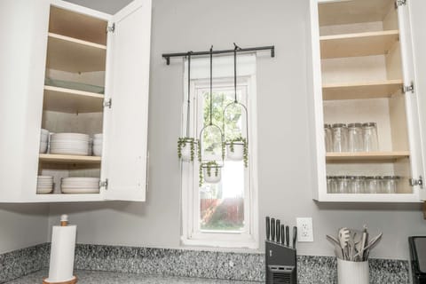 No need to pack the dishes & cookware for your visit!