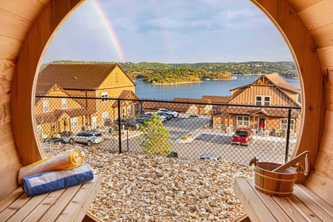 Private Sauna steps away from back deck - w/ Amazing Lake Views!