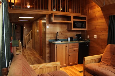 Deluxe Cabin | Private kitchenette | Fridge, microwave, coffee/tea maker