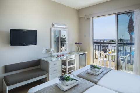 Double or Twin Room, Partial Sea View | View from room