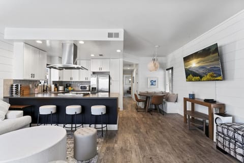 65` TV and comfortable furnishings