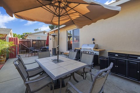 Outdoor BBQ and dining