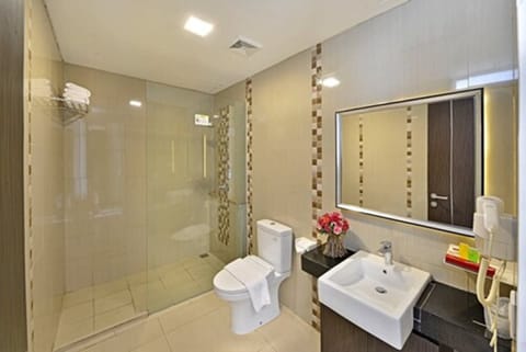Deluxe Double Room | Bathroom | Free toiletries, hair dryer, slippers, towels