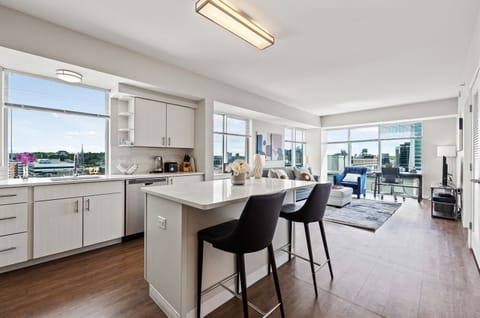 Superior Apartment, Kitchen | Living area