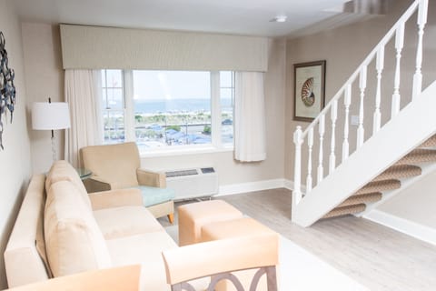 Bi-level Townhouse Suite, 2 Queen Beds with Sofa Bed, Kitchenette, Ocean & Pool View | View from room