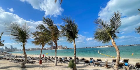 Private beach, sun loungers