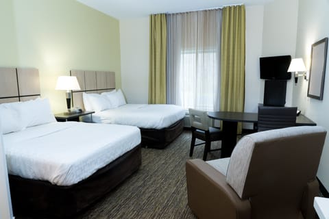 Studio Suite, 2 Queen Beds | In-room safe, iron/ironing board, cribs/infant beds, rollaway beds