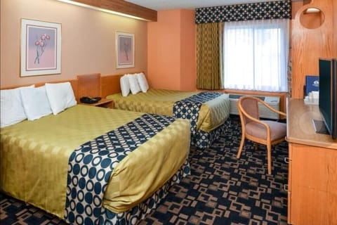 Room, 2 Double Beds, Non Smoking | Iron/ironing board, free WiFi, alarm clocks
