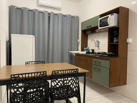 Comfort Apartment | Private kitchen | Fridge, microwave, stovetop, cookware/dishes/utensils