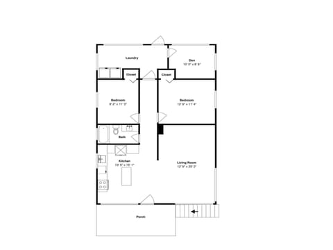 House, Multiple Beds, Balcony, Garden View (Doc's Cottage) | Floor plan