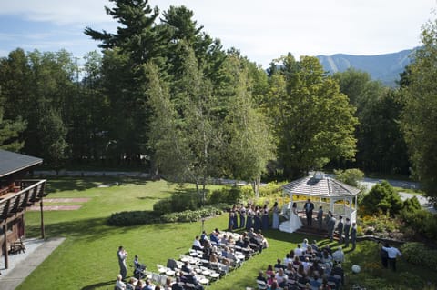 Outdoor wedding area